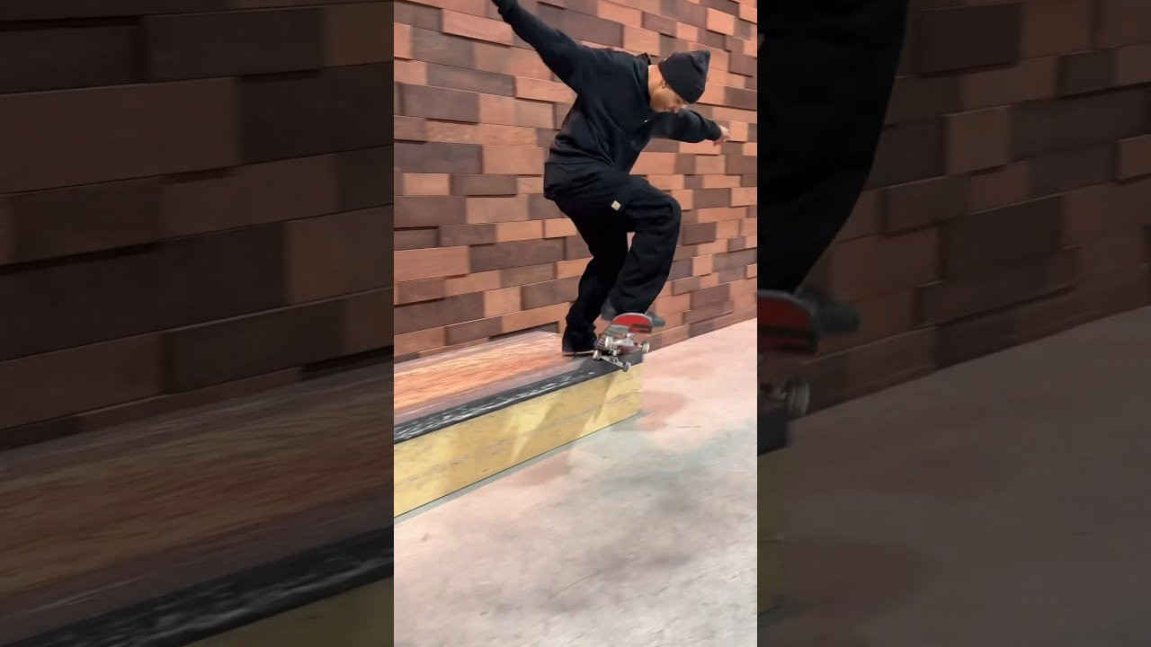 Felipe Gustavo ledge mastery at the Primitive Park! #skateboarding