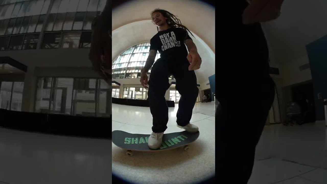 Nothing beats airport flatground! Neen Williams gives a heelflip demo at #RedBullTerminalTakeover 🔥