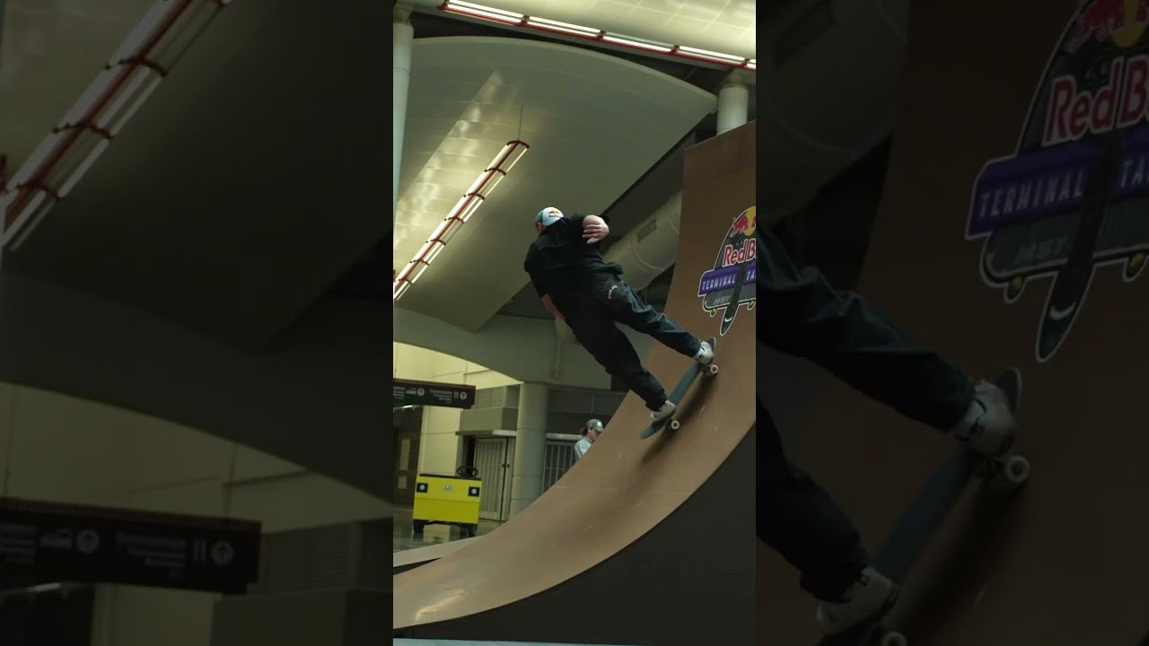 No security at this airport. 🚨 Jake Wooten sticks a BIG front blunt at #RedBullTerminalTakeover ✈️