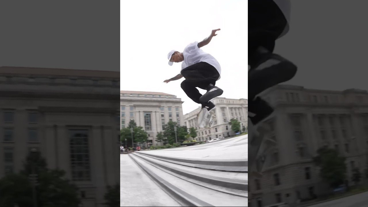 Felipe Gustavo with a two-piece line at the legendary Pulaski Park in Washington DC! #skateboarding