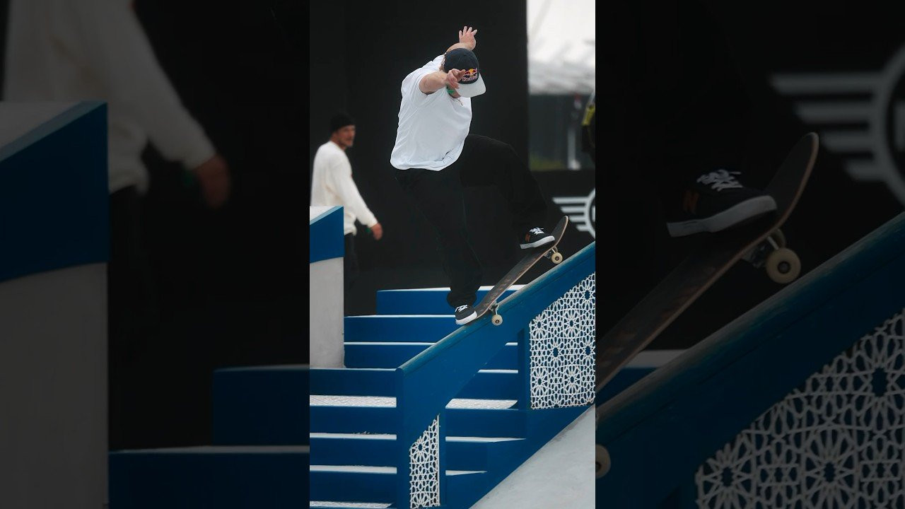 Jamie Foy casually destroying practice at WST Dubai in his own unique way! #skateboarding