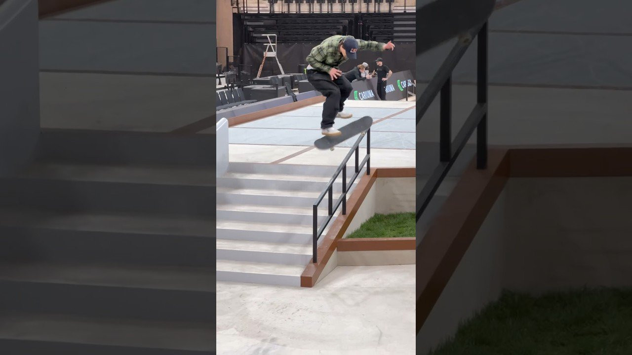 🤯 Gustavo Ribeiro just got it like that. SLS Paris practice from the other day! Watch the event on streetleague.com #skateboarding