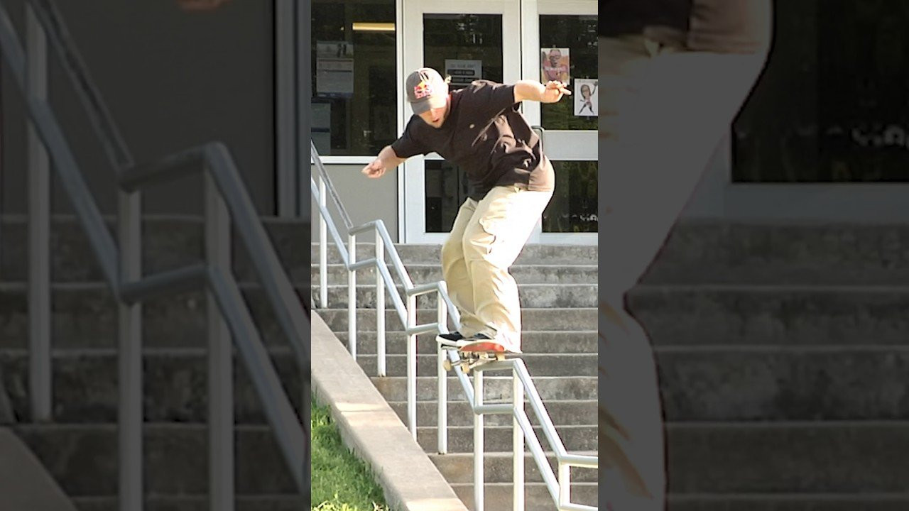 Jamie Foy, wild Frontside 50-50 from Baker Has A Deathwish Part 2! Watch the full video on their YouTube. #skateboarding