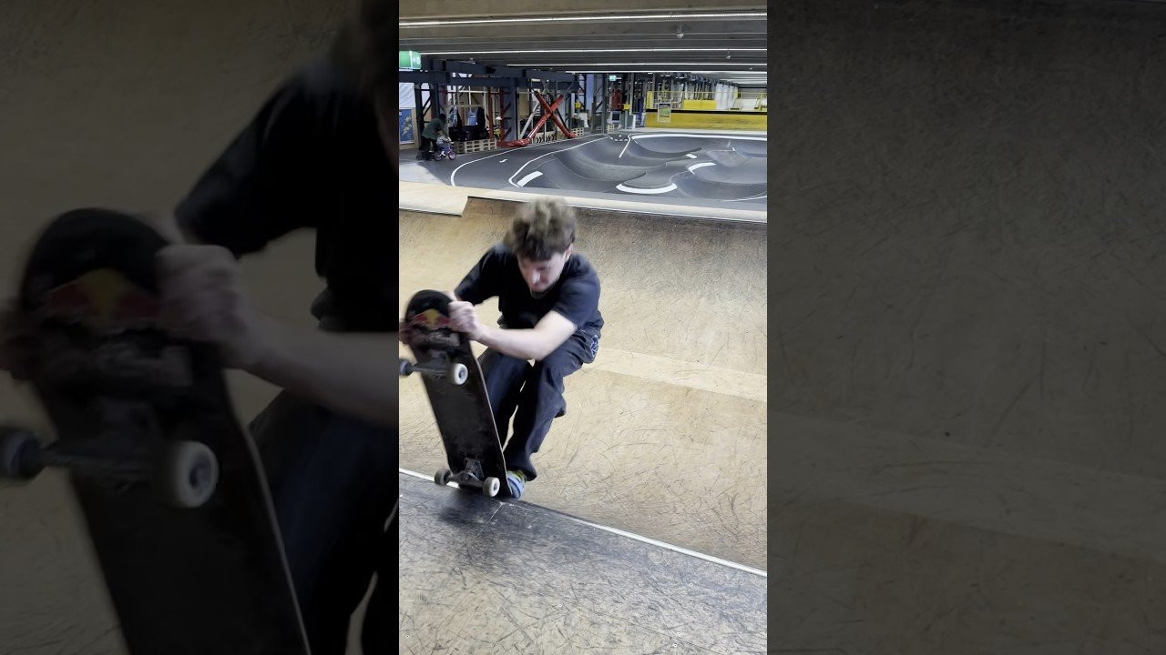 Alessandro Mazzara floats around the Skills Park in Winterhur, Switzerland! #skateboarding