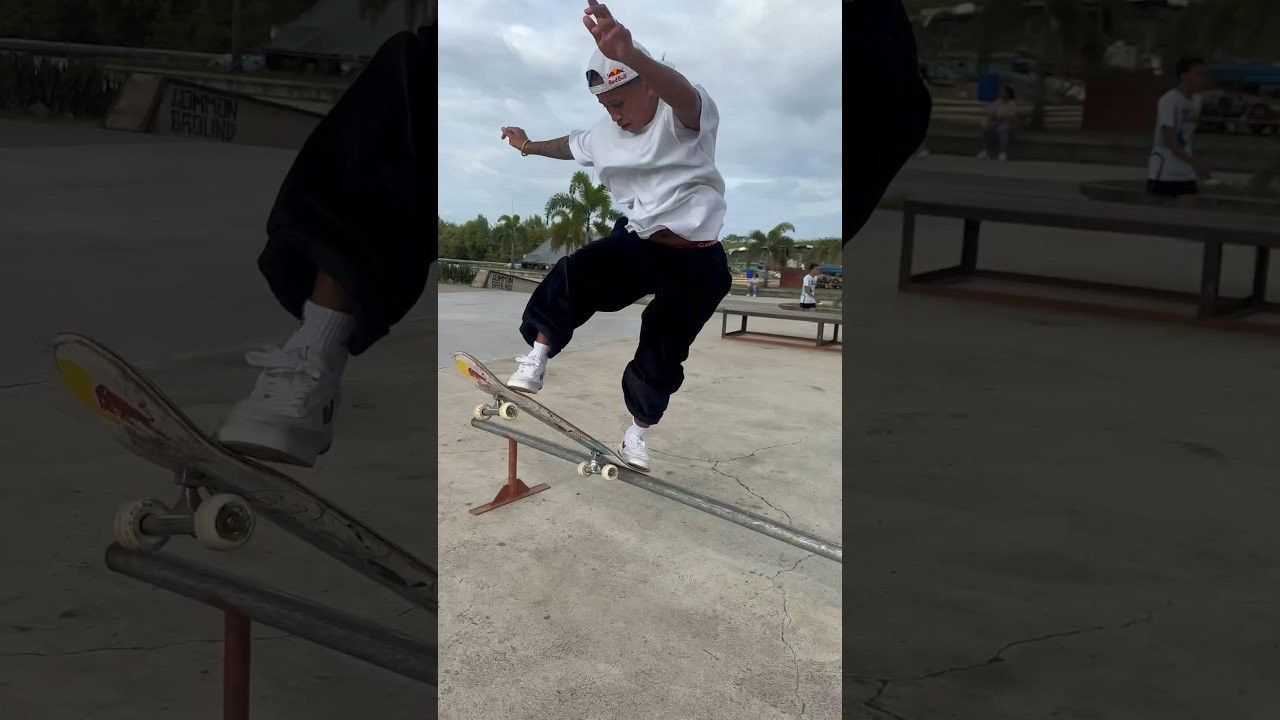 Margie Didal feeling good back on her board at her favorite DIY in the Philippines! #skateboarding