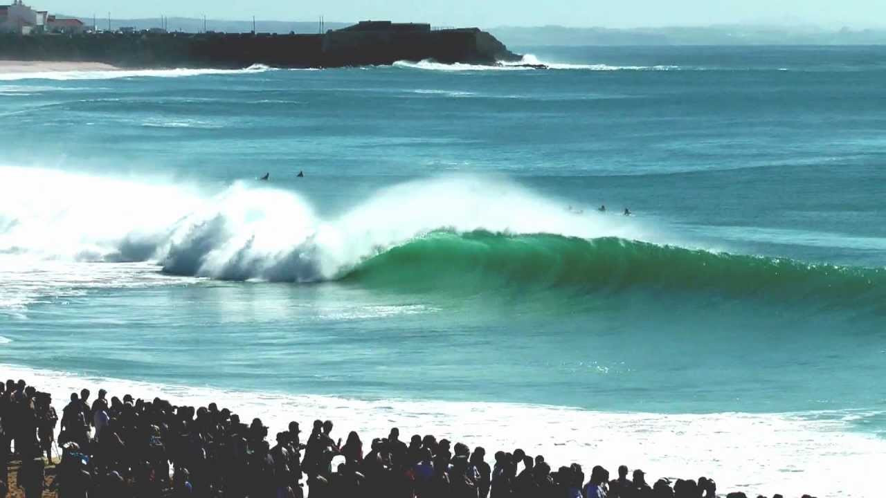 The view from the surfers' area at the Rip Curl Pro 2012.<br /><br />Spitting pits, slitting peaks, as close to the beach as possible.