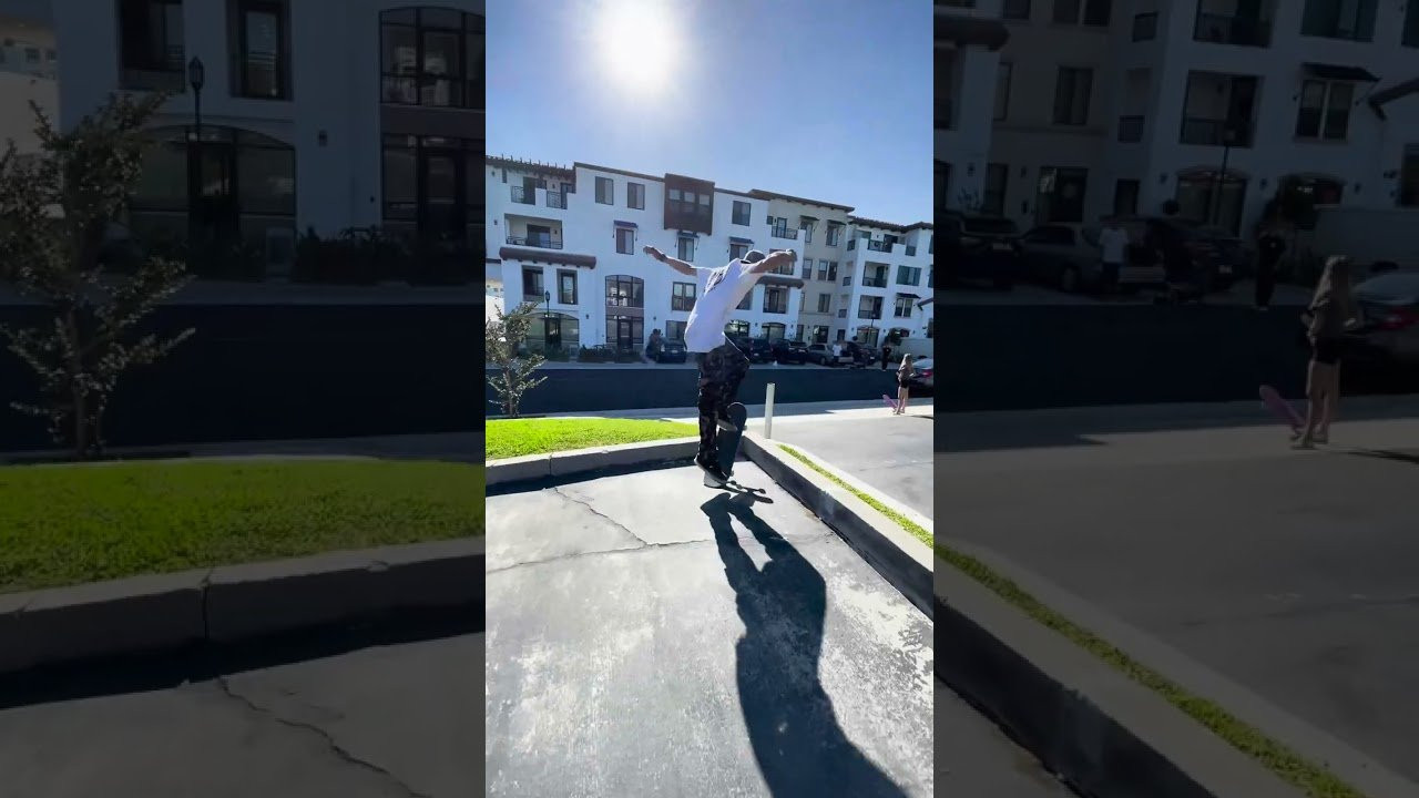 LITTLE GAP OVER POLE #skateboarding #skateboard #skateordie #skate #shorts #ryandecenzo