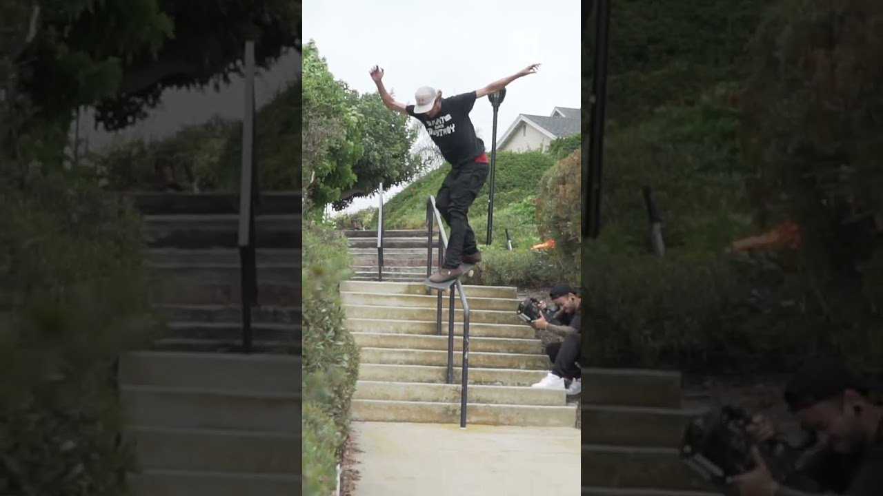 BS SMITH GIANT 9 STAIR HAND RAIL #skateboarding #skateboard #skateordie #skate #shorts #ryandecenzo