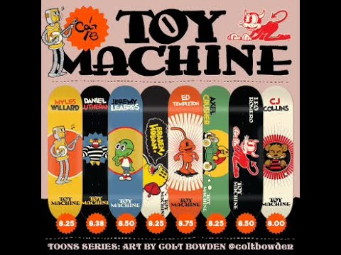 One of the coolest things about doing a skateboard company is all of the dynamic and creative people I get to work with. I met Colt Bowden as a young skateboarder and we sponsored him as an amateur on Toy Machine back in 2004. And although he didn’t end up going pro for us, we always kept in contact and it’s been amazing to watch him build a family and become an amazing artist. Whether it’s building and restoring vintage cars, sign painting, making zines, or doing skateboard graphics, he has found a path to a successful creative life, and I’m happy we get to work with him twenty years on!<br /><br />- Ed