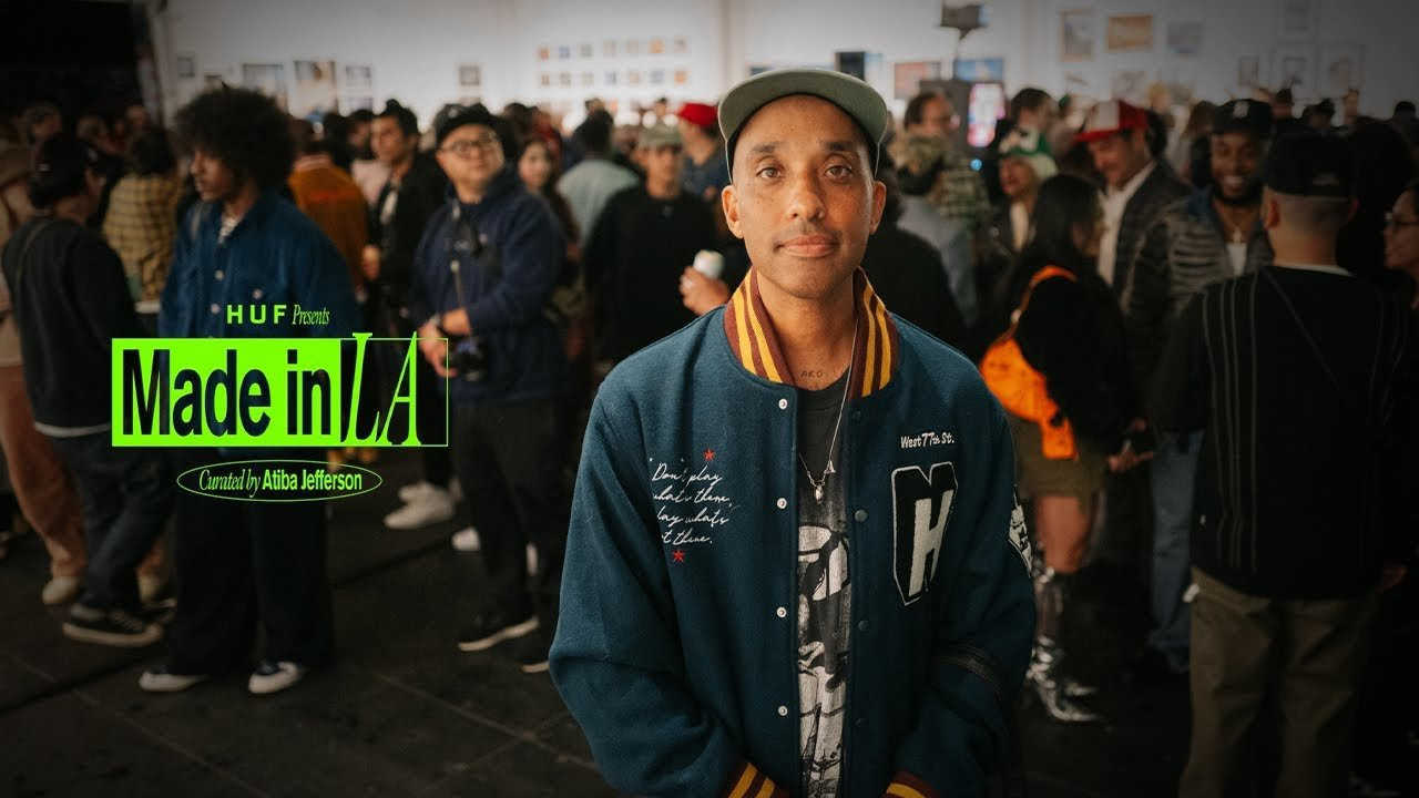 On Thursday, May 11th we kicked off the first HUF "Made In" exhibition, a series of one-night art shows in the cities we love. Curated by Atiba Jefferson, The Superchief Gallery was packed with friends, family, and welcome lurkers with sounds by Nosaj Thing. Featuring art from a grip of local artists handpicked by Atiba, the city turned out and turned up for Made In LA.<br /><br />See the full recap here: <br />https://hufworldwide.com/blogs/news/made-in-la-event-recap