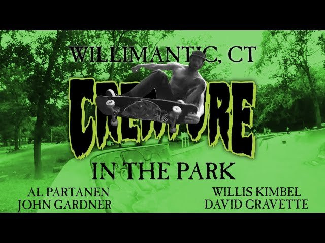 The crew finds itself in Willimantic, Connecticut and samples the local terrain. Watch as Gravette, Partanen, Gardner and Kimbel connect the dots and manage to get some river dippin’ in as well. It’s summer time y’all! Get it! Ride with Us. Die with Us.<br /><br />Filmed: Elias Parise @eliasparise<br />Edit: Dumbo Crabshakle<br /><br />SUBSCRIBE to Creature Skateboards: http://bit.ly/CreachTube<br /><br />FOLLOW the Fiend Club:<br />Interweb: http://www.creatureskateboards.com/<br />Facebook: https://www.facebook.com/CreatureSkat...<br />Instagram: https://instagram.com/creaturefiends/<br />Twitter: https://twitter.com/creaturefiends<br />Tumblr: http://creatureskateboards.tumblr.com/