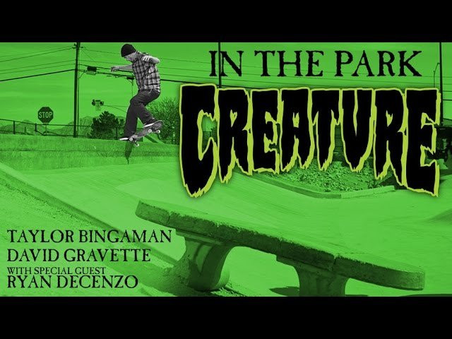 For this installment of “In the Park”, take a rip around Jaycee Park in Las Vegas, NV with the Creature ATV crew Taylor Bingaman and David Gravette. Also, special guest appearance by Ryan Decenzo and obviously, Gravette throws a backflip.<br /><br />Filmed by Jared Lucas<br /><br />@creaturefiends<br />http://www.creatureskateboards.com/<br /><br />Follow the Fiend Club:<br />Facebook: https://www.facebook.com/CreatureSkateboards/<br />Instagram: https://instagram.com/creaturefiends/<br />Twitter: https://twitter.com/creaturefiends<br />Tumblr: http://creatureskateboards.tumblr.com/