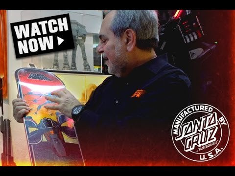 We took a trip up to Rancho Obi Wan to visit the ultimate Star Wars™ collector, Steve Sansweet, and delivered him some of the new boards from "The Force Awakens." See what he thinks about the StarWars x SantaCruz boards and see his full collection! Which is YOUR favorite?...<br /><br />#SantaCruzxStarWars<br />@santacruzskateboards<br />Filmed by Joe Perrin (@thekillatapes)<br /><br />Keep up with SC!<br />Instagram: https://instagram.com/santacruzskateboards/<br />Twitter: https://twitter.com/santacruzskate<br />Facebook: https://www.facebook.com/santacruzskateboards?_rdr=p<br />Snapchat: santacruzskate
