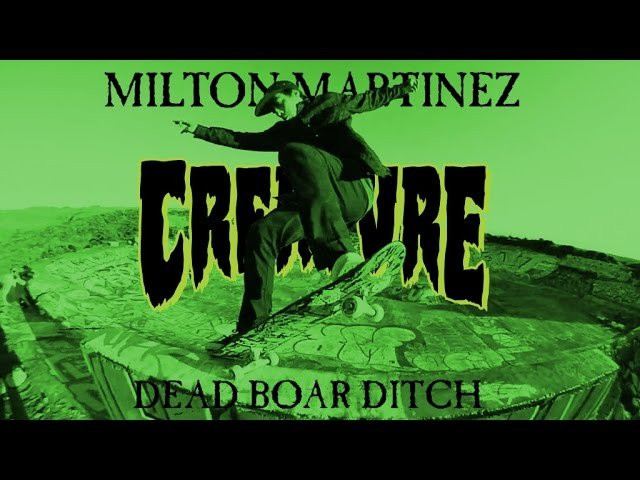 It's one of the most photogenic skateboarding sites on the West Coast... DVP – Dead Board Ditch obtains some unique terrain built by some hungry locals. Milton Martinez takes advantage of this primal location, and puts down some heavy maneuvers. <br />- Ride With Us, Die With Us<br /><br />@miltonskatee<br />Filmed by DAF Noah (@dafnoah)<br /><br />CreatureSkateboards.com