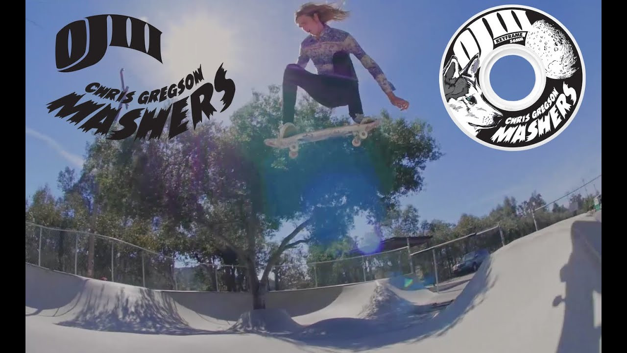 Chris Gregson's got a new freshly squeezed wheel out that's inspired by two things he's all about: charging all terrains and his Husky, Masher. In this clip for the Juice, catch Gregson rip a sick D.I.Y. spot and talk about his new "Mashers" KeyFrame wheels by OJ. Blaze all terrains with KeyFrames. Available now. Get some, young homie.<br /><br />Chris Gregson's new "Mashers" KeyFrame wheels by OJ: 56mm, 87a.<br /><br />Filmed by: Lannie Rhoades (@justsomedude)<br /><br />#FuckWithTheJuice / OJwheels.com<br /><br />Follow us:<br />Instagram: @ojwheels / @tweestopher<br />Facebook: facebook.com/ojwheels<br />Twitter: @ojwheels<br />Snapchat: oj_wheels