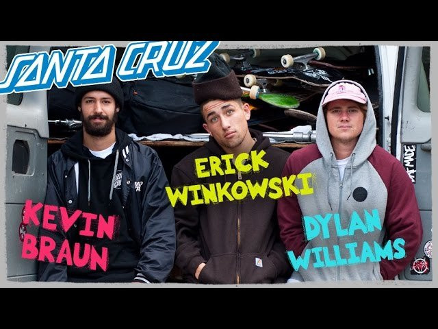 Santa Cruz Skateboards is proud to welcome Kevin Braun, Dylan Williams and Erick Winkowski to the Am team. Filmed over the last few months, each one of these guys brings their own unique outlook on skating to the team. Also featuring Santa Cruz Ams Mikey Curtis and Blake Johnson. We hope you enjoy.