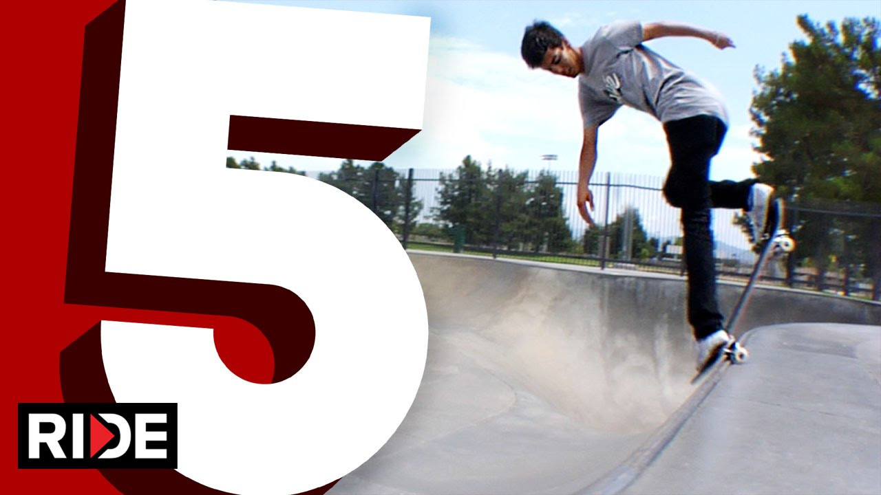 Daniel Espinoza breaks down his five favorite tricks do on transition. From backside noseblunts inspired by Kenny Anderson to nollie bigspin b/s tail copied from Appleyard, Daniel has a story for them all.<br /><br />More at: http://theridechannel.com/<br /><br />SUBSCRIBE to RIDE: http://bit.ly/HZ9Dau<br />Like RIDE on FACEBOOK: http://facebook.com/ridechannel<br />Follow RIDE on INSTAGRAM: http://instagram.com/ridechannel<br />Follow RIDE on TWITTER: http://twitter.com/ridechannel<br />Check out the RIDE WEBSITE: http://theridechannel.com/