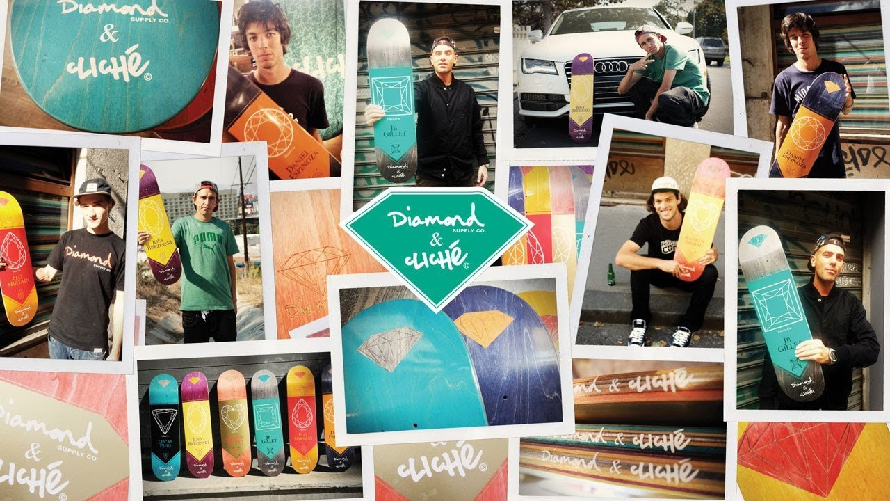 Check out the latest collaboration with Diamond supply featuring pro models from Andrew Brophy, Joey Brezinski, Lucas Puig, Daniel Espinoza, Flo Mirtain and JB Gillet.<br /><br />Cliché boards available in your local skateshop now!