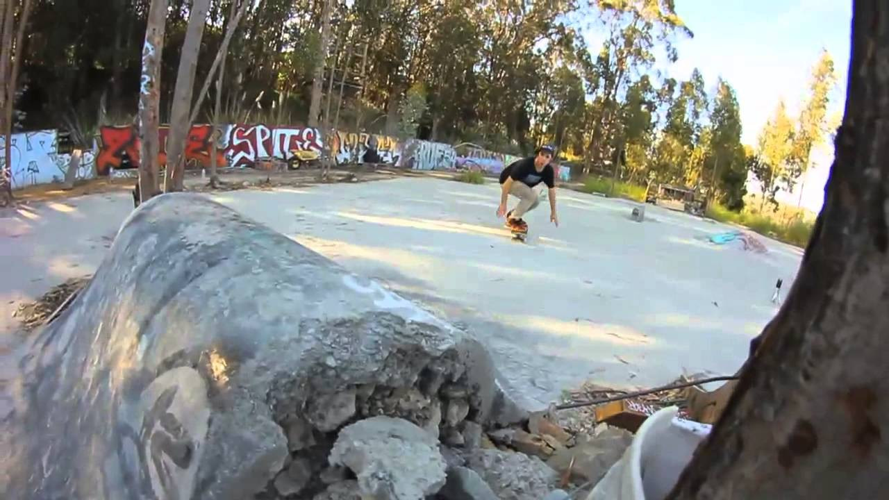 The one and only Tony Manfre gets steezy on the concrete lumps and ledges of the Cow Palace DIY in SF. Brought to you by OJ Wheels, Independent Trucks and Strange Notes.