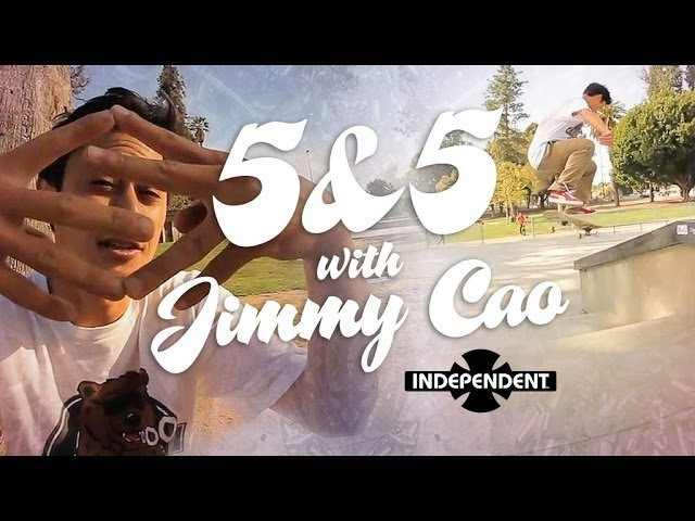 Who came up with the Skate Mafia sign? How many beers can Rhino drink in a day? Jimmy Cao handles these hard hitting questions and handles some ledge tricks in this 5&5 for Independent Trucks and Strange Notes.