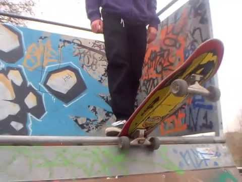 French Cliché flow skater Adrien Coillard gets the Cliché banana cruiser out on the Foch mini ramp in Lyon.