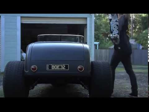 Brophy hoons around in a hot rod at the back of Noosa in Australia. Foot to the pedal mate!