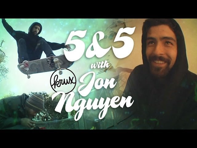 Jon Nguyen, AKA; Nugget, talks about his new sponsors, Peter Raffin's antics and more in this 5&5 for Krux Trucks and Strangenotes.