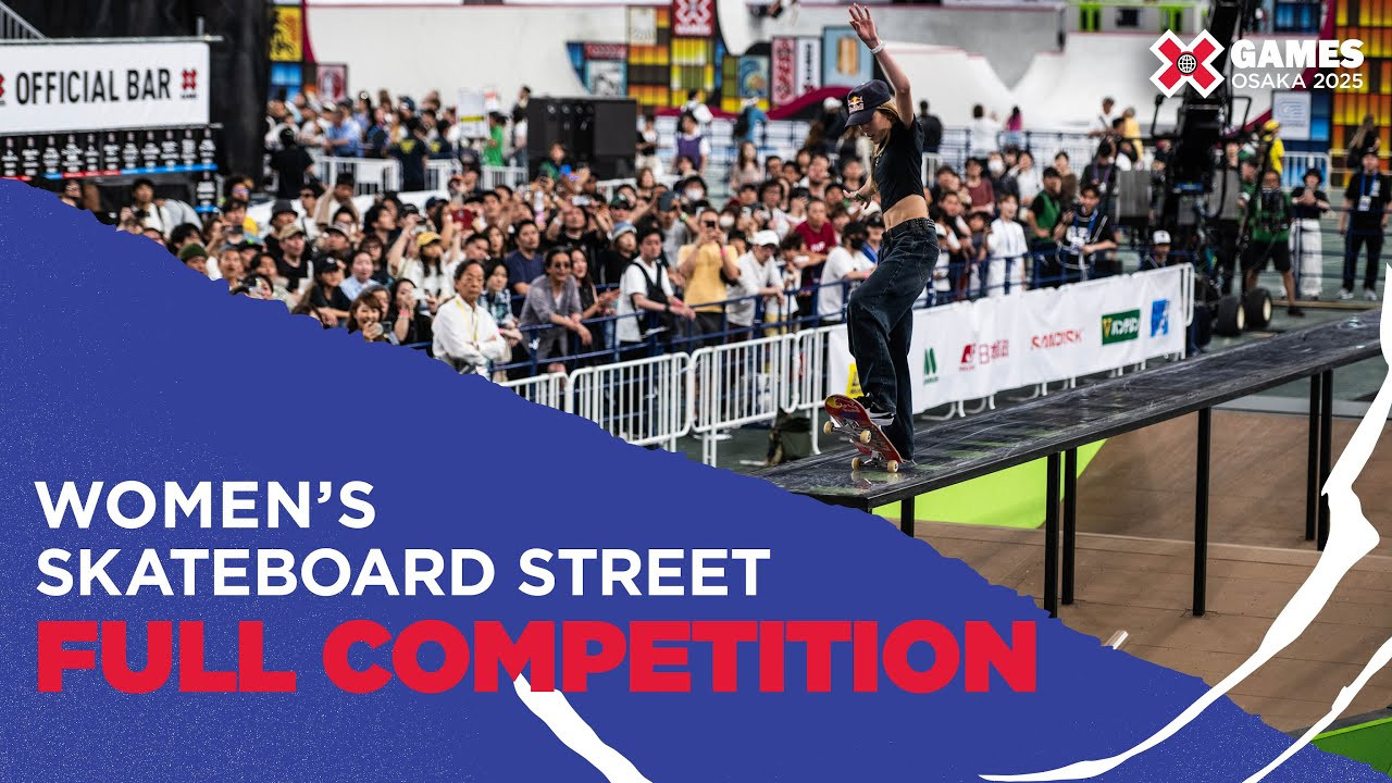 Watch the full Women’s Skateboard Street competition from X Games Osaka 2025 in Japan!<br /><br />How medal event is judged:<br />Playoffs: 1 heat of 8 athletes with 2 runs each (0:45 seconds maximum per run), best run counts. Runs will be scored 1-100. Athletes ranked 1-4 will advance to the final.<br />Finals: Athlete scores are reset to zero after playoffs. 1 heat of 4 athletes with 2 runs each (0:45 seconds maximum per run), best run counts. Runs will be scored 1-100. <br /><br />Street is a style of skateboarding that takes place on a course simulating urban terrain using everyday objects such as curbs, stairs, handrails, benches and quarterpipes as obstacles. Skateboarders use these obstacles to perform a variety of tricks, grinds and board flips, often combining multiple maneuvers into a single trick. Skateboard street requires a high level of creativity, adaptability and technical skill, as riders must navigate the urban landscape and perform with precision and control. Competitions in skateboard street involve riders performing a series of timed runs, with judges evaluating the difficulty, execution and originality of their tricks.<br /><br />#XGames #XGamesOsaka #XGamesJapan #Skateboarding
