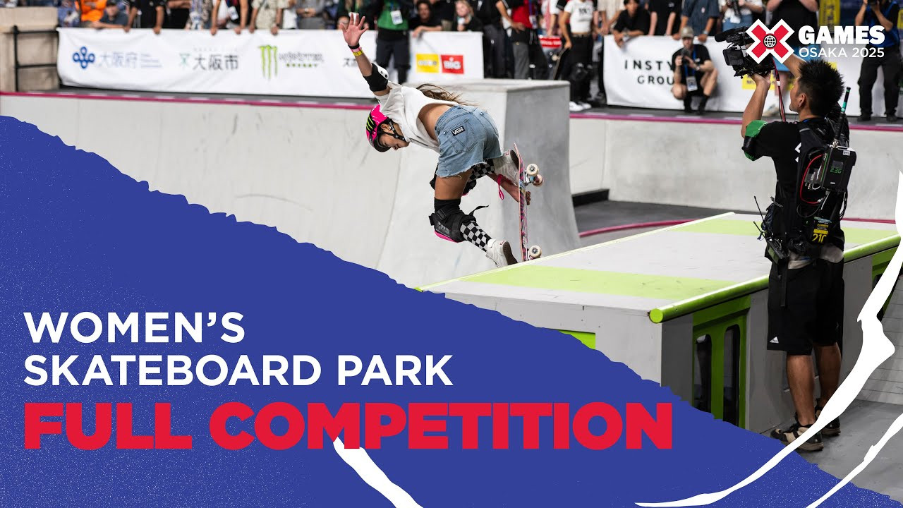 Watch the full Women’s Skateboard Park competition from X Games Osaka 2025 in Japan!<br /><br />How medal event is judged:<br />Playoffs: 1 heat of 8 athletes with 2 runs each (0:45 seconds maximum per run), best run counts. Runs will be scored 1-100. Athletes ranked 1-4 will advance to the final.<br />Finals: Athlete scores are reset to zero after playoffs. 1 heat of 4 athletes with 2 runs each (0:45 seconds maximum per run), best run counts. Runs will be scored 1-100. <br /><br />Park is a style of skateboarding featuring a variety of obstacles such as ramps, bowls, quarterpipes and ledges arranged in a challenging and creative layout. Skateboarders use these obstacles to perform a variety of tricks, airs and grinds, incorporating a majority or all features into a single run. Competitors will be judged based on execution of maneuvers, degree of difficulty, variety, continuity of run, originality and style, amplitude (height of airs) and use of the course.<br /><br />#XGames #XGamesOsaka #XGamesJapan #Skateboarding