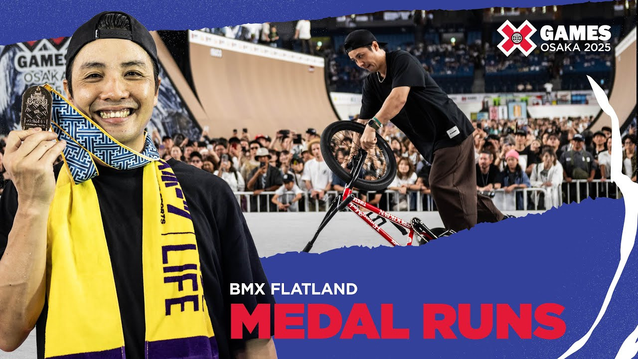 Watch the top 3 podium runs of BMX Flatland from X Games Osaka 2025 in Japan!<br /><br />How medal event is judged:<br />1st Battle: 3 groups of 3 athletes in a 7 minute session with 1 run each (0:40 seconds maximum). Once an athlete touches the ground with their foot or the 0:40 second timer is up, athletes must switch. Judges will rank competitors throughout the competition to determine full leaderboard. Top 2 athletes from each group will advance to the semi finals.<br />Semi Final: 2 groups of 3 athletes in a 7 minute session with 1 run each (0:40 seconds maximum). Competition flow follows the same structure as 1st battle. The top athlete from each group will advance to the final. Judges will rank the 4 eliminated athletes, the athlete ranked as 3rd will advance to the final as a wildcard.<br />Final: 1 group of 3 athletes in a 7 minute session with 1 run each (0:40 seconds maximum). Competition flow follows the same structure as the semi final. At the end of the jam, judges will rank athletes 1-3. <br /><br />This style of riding requires a high level of skill, creativity and precision, as riders must execute their tricks flawlessly while maintaining a continuous flow of movement – touching feet to ground results in points deductions. BMX flatland competitions typically involve riders performing complex routines that are judged based on their level of difficulty, execution, flow, style and overall creativity.<br /><br />#XGames #XGamesOsaka #XGamesJapan #BMX