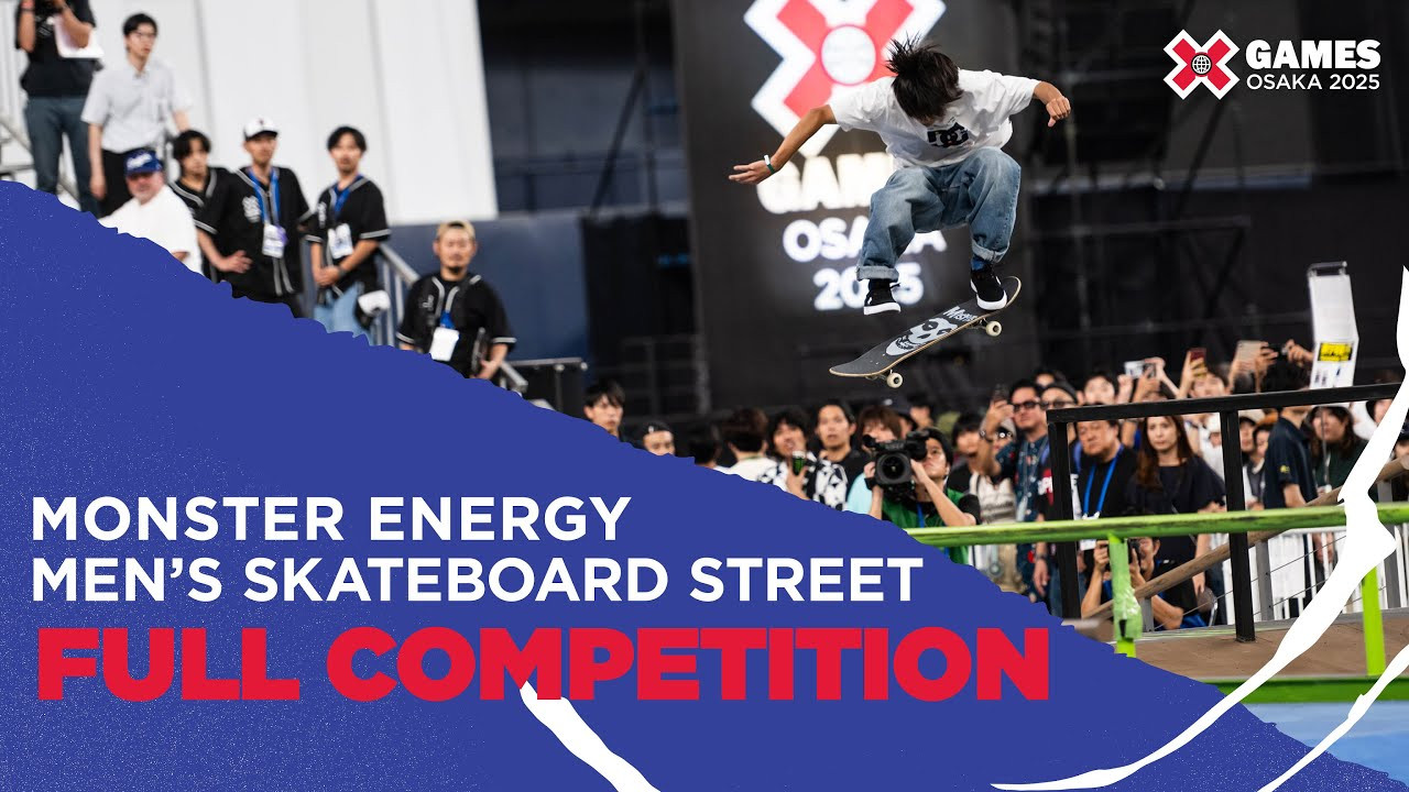 Watch the full Monster Energy Men’s Skateboard Street competition from X Games Osaka 2025 in Japan!<br /><br />How medal event is judged:<br />Playoffs: 1 heat of 12 athletes with 2 runs each (0:45 seconds maximum per run), best run counts. Runs will be scored 1-100. Athletes ranked 1-6 will advance to the final.<br />Finals: Athlete scores are reset to zero after playoffs. 1 heat of 6 athletes with 2 runs each (0:45 seconds maximum per run), best run counts. Runs will be scored 1-100. <br /><br />Street is a style of skateboarding that takes place on a course simulating urban terrain using everyday objects such as curbs, stairs, handrails, benches and quarterpipes as obstacles. Skateboarders use these obstacles to perform a variety of tricks, grinds and board flips, often combining multiple maneuvers into a single trick. Skateboard street requires a high level of creativity, adaptability and technical skill, as riders must navigate the urban landscape and perform with precision and control. Competitions in skateboard street involve riders performing a series of timed runs, with judges evaluating the difficulty, execution and originality of their tricks.<br /><br />#XGames #XGamesOsaka #XGamesJapan #Skateboarding