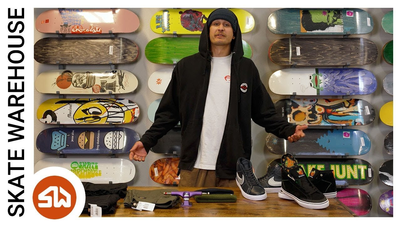 Zach shows us some hot new items that just hit the site!<br /><br />Commentary by Zach Castillo<br />Filmed & Edited by Mikey Vedrin<br /><br />Product in video:<br />Emerica x OJ Omen Hi https://www.skatewarehouse.com/Emerica_Omen_Hi_x_OJ_Shoes/descpage-EMOMBK.html<br /><br />Nike SB Blazer Mid Mason Silva<br />https://www.skatewarehouse.com/Nike_SB_Blazer_Mid_QS_Mason_Silva_Shoes/descpage-NKBZMS.html<br /><br />Ace Af1 Purple<br />https://www.skatewarehouse.com/Ace_AF1_Truck/descpage-ACFPTK.html<br /><br />Dickies Cargo Shorts<br />https://www.skatewarehouse.com/Dickies_Skateboarding_Cargo_Short/descpage-DKCSMSH.html<br /><br />Dickies Grants Pass Shorts<br />https://www.skatewarehouse.com/Dickies_Skateboarding_Grants_Pass_Short/descpage-DKGPBSH.html<br /><br />Dickies Wingville Denim Short<br />https://www.skatewarehouse.com/Dickies_Skateboarding_Wingville_Denim_Short/descpage-DKWVBSH.html<br /><br />Shop: https://www.skatewarehouse.com<br />Facebook: https://www.facebook.com/SkateWarehouse<br />Twitter: https://twitter.com/skate_warehouse<br />Instagram: http://instagram.com/skatewarehouse