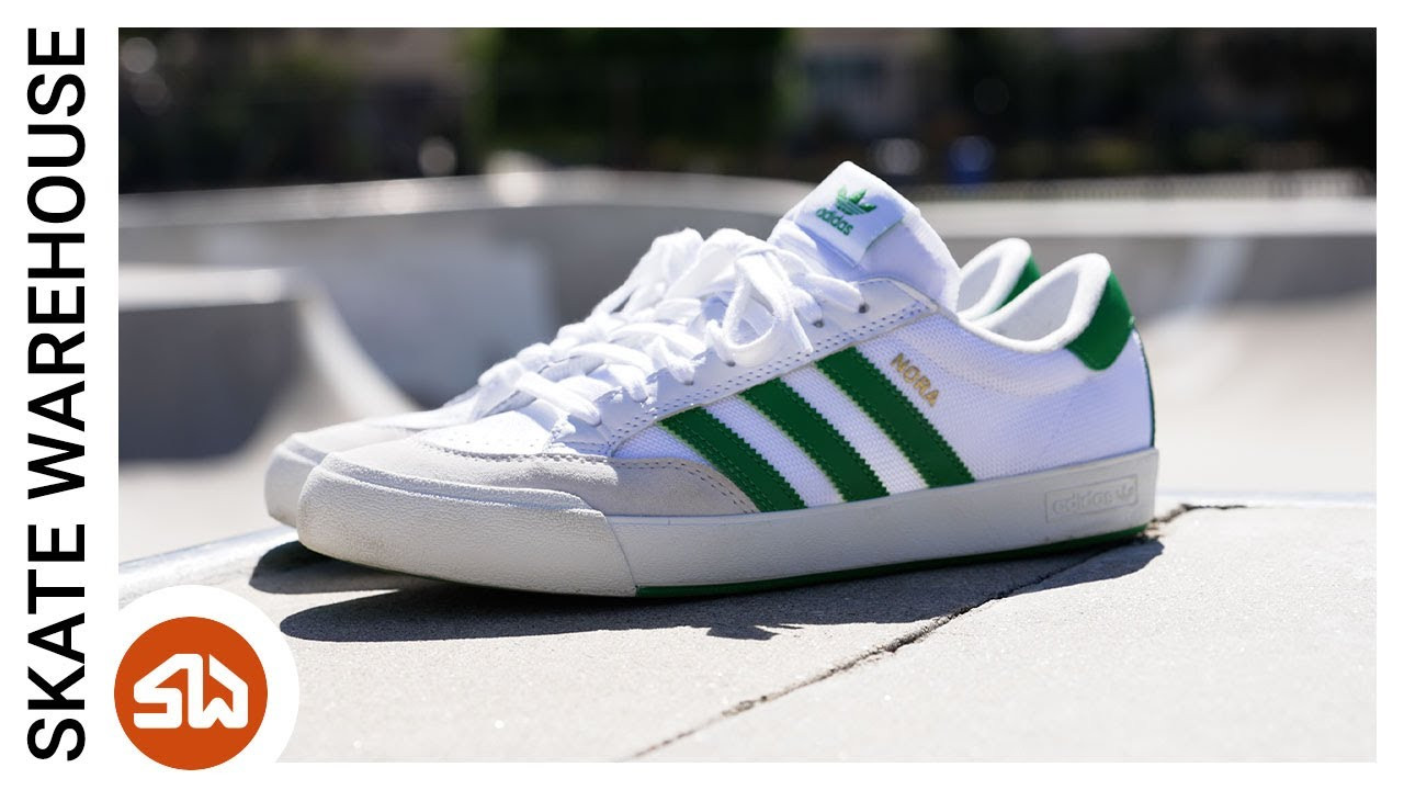 Some of our guys got a chance to throw on the new Nora shoe by Adidas and let us know how the like them!<br /><br />Skating & Commentary by Cole Garrett, Mark Carlisle, and Ethan Karp<br />Filmed & Edited by Mikey Vedrin<br /><br />Shop: https://www.skatewarehouse.com<br />Facebook: https://www.facebook.com/SkateWarehouse<br />Twitter: https://twitter.com/skate_warehouse<br />Instagram: http://instagram.com/skatewarehouse