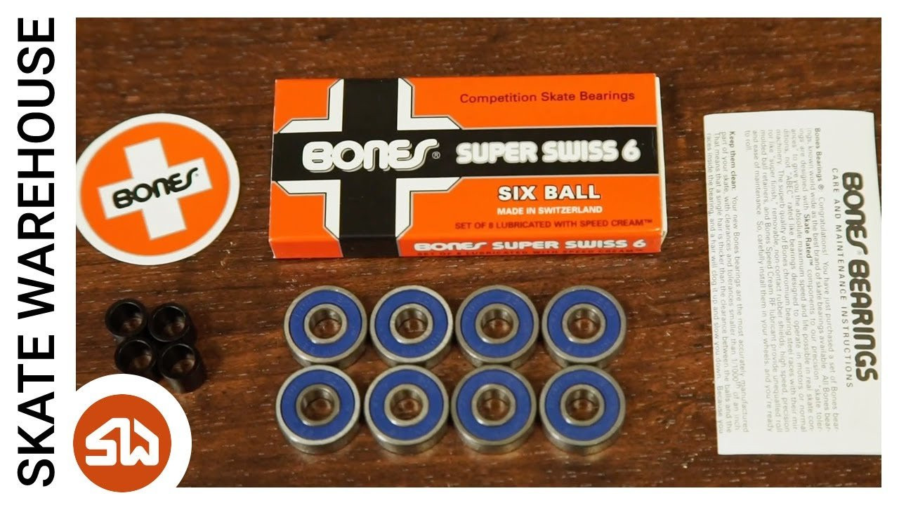 Shop Bones Super Swiss 6 Ball Bearings: http://bit.ly/6_ball<br /><br />This video will break down Bones Super Swiss 6 Ball Bearings and show you what comes with each set when ordered. Stay tuned for more description videos to help find the right product for you!<br /><br />Shop Bones Super Swiss 6 Ball Bearings: http://bit.ly/6_ball<br /><br />Filmed & Edited by Chandler Beck<br /><br />Facebook: https://www.facebook.com/SkateWarehouse<br />Twitter: https://twitter.com/skate_warehouse<br />Instagram: http://instagram.com/skatewarehouse<br />Google+: https://plus.google.com/+SkateWarehouse/