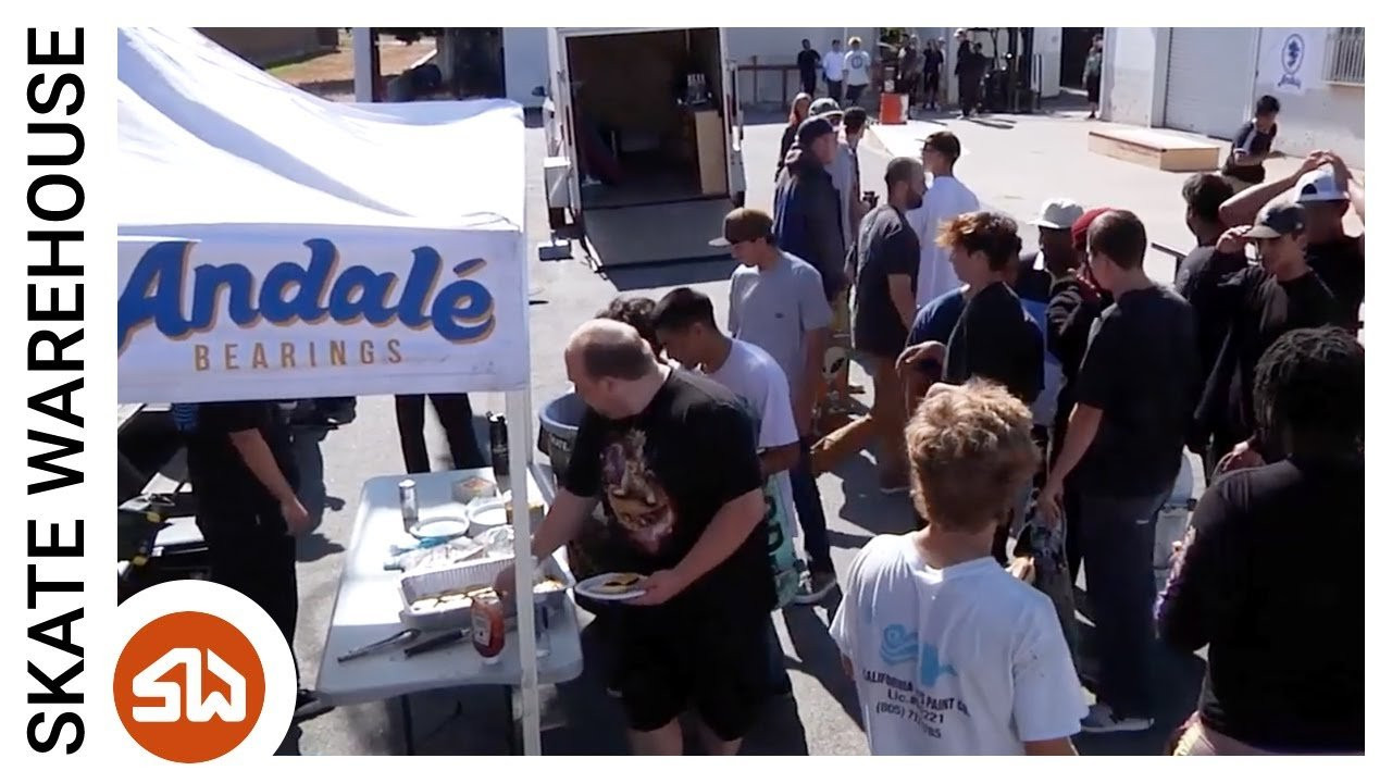 Shop Andale Bearings: http://bit.ly/Andale_<br /><br />The Andale crew came through while on there Lunchbox Tour to stoked out all the locals with free food, product, and some fun stuff to skate. With Joey Brezinski on the grill and Paul Hart on the megaphone you know it's bound to be a good time. Check it out to see what went down!<br /><br />Shop Andale Bearings: http://bit.ly/Andale_<br /><br />Filmed & Edited by Chandler Beck<br /><br />Facebook: https://www.facebook.com/SkateWarehouse<br />Twitter: https://twitter.com/skate_warehouse<br />Instagram: http://instagram.com/skatewarehouse<br />Google+: https://plus.google.com/+SkateWarehouse/