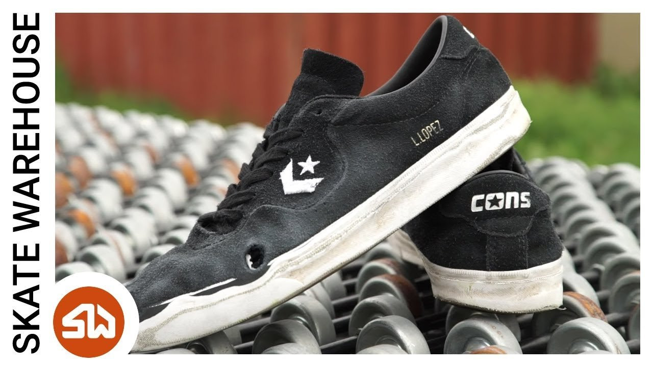 Shop Cons Louie Lopez Pro Shoe: http://bit.ly/Louie_Cons<br /><br />Louie Lopez's first pro model shoe for Converse has hit the shelves and looks to be another classic from Cons. This shoe was designed based off an old Converse shoe that caught Louie's eye but with features like the rubber backed suede, this shoe was built to skate. We had SW employee Tristan put them to the test for a month to see how they held up. Check it out to see what he thought!<br /><br />Shop Cons Louie Lopez Pro Shoe: http://bit.ly/Louie_Cons<br /><br />Filmed & Edited by Chandler Beck<br /><br />Facebook: https://www.facebook.com/SkateWarehouse<br />Twitter: https://twitter.com/skate_warehouse<br />Instagram: http://Instagram.com/skatewarehouse<br />Google+: https://plus.google.com/+SkateWarehouse/
