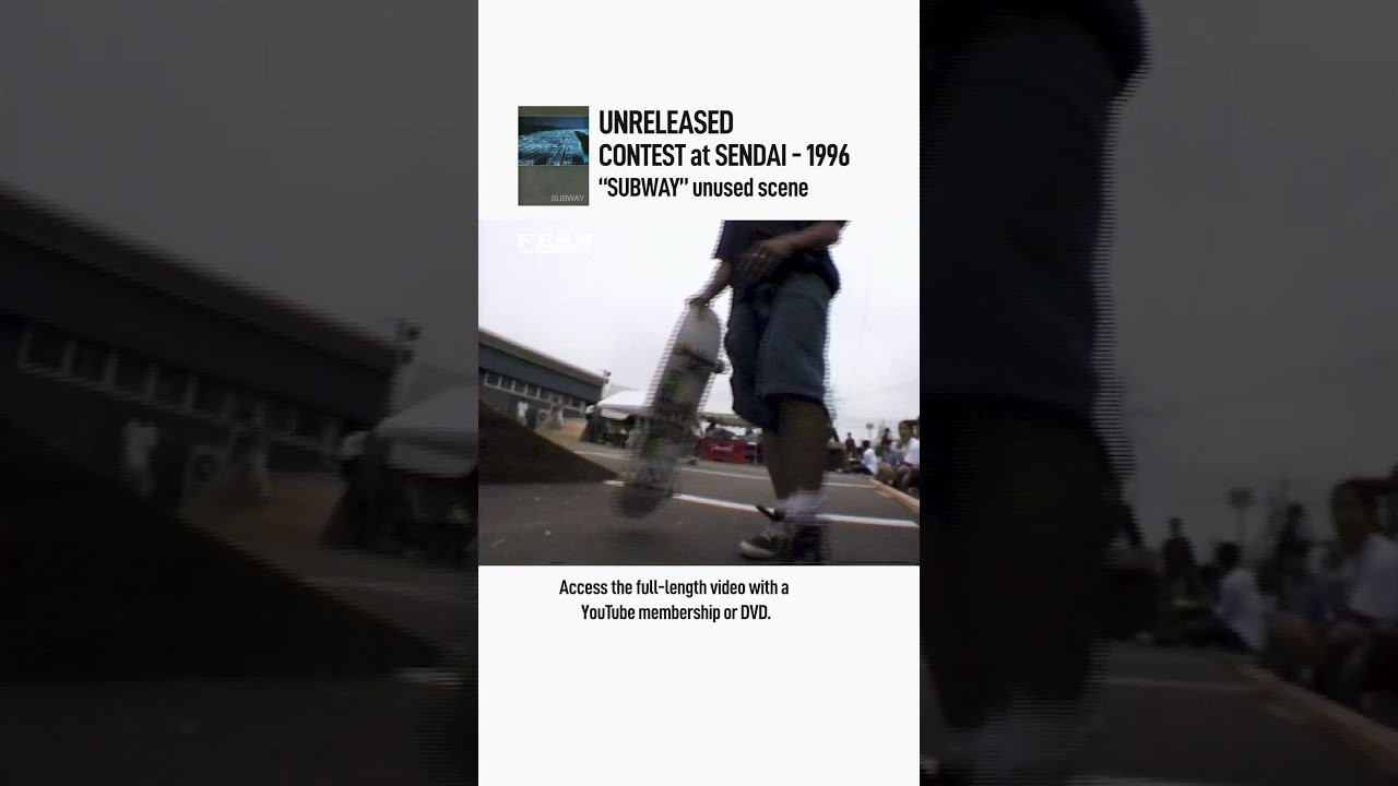 FESN 2nd VIDEO “SUBWAY” では使われなかった仙台でのコンテストセッション未公開フッテージ<br />Skaters:<br />Yoshihito "JESSE" Kawada,Tomoyuki Sano, Masamitsu Akachi, Hajime Tada, Akihiko "AKEEM" Nishiimura, Junnosuke Yonesaka & Yuzuru Uramoto.<br /><br />全編はメンバーシップ限定動画または特典付きスペシャルDVDにて！<br />メンバー登録やオンラインショップへは👉 @FarEastSkateNetwork <br />‬Instagramではロングバージョンを公開中 @FESNofficial