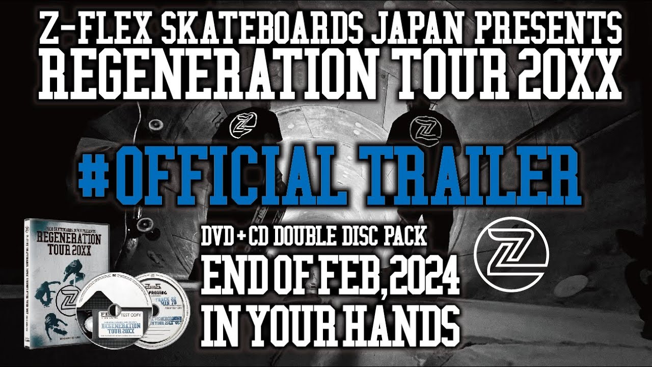 [ラボラトリー通信] Season2-27<br />いよいよ新生Z-FLEX SKATEBOARDS JAPANチームから初の映像作品『Z-REGENERATION TOUR 20XX』がリリースされます。<br />これまでYouTubeやSNSなどで告知をして参りましたが、いよいよ今月、2月末にリリースとなります！<br />今回は発売に先駆けて、オフィシャルトレーラーを公開！<br /><br />「Z-FLEX SKATEBOARDS JAPAN PRESENTS / REGENERATION TOUR 20XX」のDVDはFESNオンラインショップにてご購入頂けます！<br />↓<br />https://shop.fareastskatenetwork.com/?pid=179165411<br /><br />[ラボラトリー通信] <br />東京は中野のカスタムクルーザー、スケートボードショップ専門店 「FESN laboratory」から、スケートギアやスケートボードについての知識をお届けする番組です。<br /><br />FESN公式オンラインショップ(FESN OFFICIAL ONLINE STORE)<br />→https://shop.fareastskatenetwork.com/...<br /><br />----------------------------<br />Directed by FAR EAST SKATE NETWORK<br /><br />Support / Z-FLEX SKATEBOARDS JAPAN<br /> <br />Music / YOUSUKE NAKANO<br />https://dubbing-house.stores.jp<br />https://dubbing-house.bandcamp.com/<br /><br />Special Thanks / <br />Keisuke Takimoto (SUNGROW WORKS INC.)<br />Yousuke Nakano (DUBBING HOUSE)<br />Masafumi Kajitani (VHS MAGAZINE)<br />Tokushima Local Skaters<br />Tokushima Anan Skate Park<br />Julius Yagihara<br />Leon Kaetsu, Issei Sakurai, Motoki Itokazu, Motoaki Kitamura (Z-FLEX JAPAN TEAM)<br />Tetsuya Mori (TOKYO Z PRODUCTS)<br />George Wilson & Butch Sterbins<br /><br />----------------------------------------------------------------------------------------