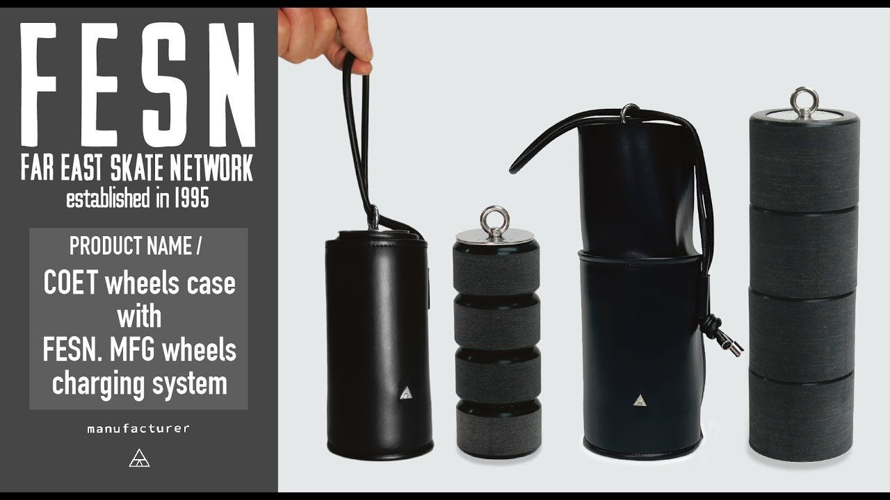 今回はFESNよりリリースの、スケーターに向けた最新アイテムのプロモーション映像です！<br /><br />「COET wheels case with FESN. MFG wheels charging system」<br />ウィールを収納出来るケースが登場です！<br />サーファーのようにスポットに応じて適切なウィールを選ぶスケーターは<br />何種類かのウィールを持ち運ぶことから、このプロダクトは開発が始まりました。<br />カバンの中でまとまった状態で保管できる点、ウィールの汚れが他に影響しない点など<br />持ち運びを想定したデザインとなっています。<br />ベアリングを取り外す必要もなく、幅広いサイズのウィールに適合します。<br />自立可能なので収納時にスペースを取らず、またウィールがまとまった状態で保管できるので便利です。ケースに付属の紐は長さを調節することが出来ます。<br />FESNの刻印とCOETのロゴが光るオリジナルプロダクトです。<br /><br />126mmから220ｍｍの間で無段階に伸縮可能。<br />WPSIの７種類すべてのサイズのウィールももちろん収納可能です。<br /><br />商品はこちらからご購入頂けます！<br />↓<br />FESN. MFG wheels charging system<br />https://shop.fareastskatenetwork.com/?pid=175132034<br /><br />COET wheels case with FESN. MFG wheels charging system<br />https://shop.fareastskatenetwork.com/?pid=175131824<br /><br />商品の開発と製作をして頂いた日本製バッグブランドCOET<br />https://shop.coet.jp/<br /><br />ーーーーーーーーーーーーーーーーーーーー<br />Video by FAR EAST SKATE NETWORK<br />ーーーーーーーーーーーーーーーーーーーー<br /><br />FESN公式オンラインショップ<br />→https://shop.fareastskatenetwork.com/...<br /><br />Far East Skate Network<br />http://fareastskatenetwork.com/<br /><br />FESN オンラインショップ<br />https://shop.fareastskatenetwork.com/<br /><br />FESN Laboratory (店舗)<br />https://www.facebook.com/FESNlab/<br /><br />FESN Twitter<br />https://twitter.com/FESN_TVFESN <br /><br />FACEBOOK<br />https://www.facebook.com/fesn.co.ltd/<br /><br />FESNTV Instagram<br />https://www.instagram.com/fesntv<br /><br />LIBE BRAND UNIVS. Instagram<br />https://www.instagram.com/libebrandunivs<br />ーーーーーーーーーーーーーーーーーーーー