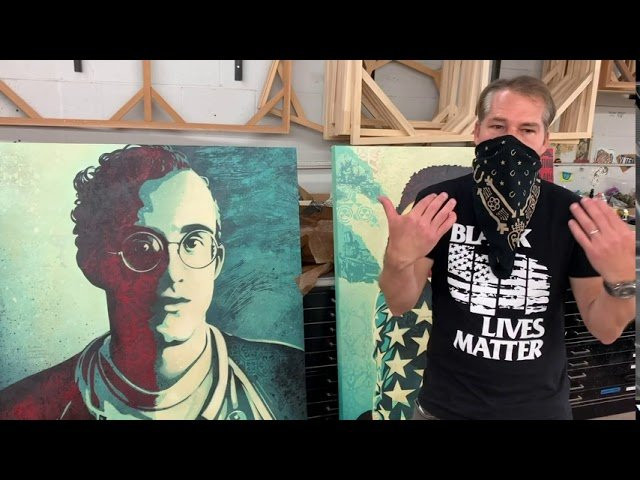 Teaser for the full length SHEPARD FAIREY STUDIO VISIT 2020 edit, which is over 13 minutes long and includes an insightful tour through the studio of one of the most prolific artists working today. Street artist Shepard Fairey walks Paul, Andy, True, and Love through his studio, sharing his process and intimate look at the creation of a number of his newest paintings in progress. Don't miss the full length edit and more at newdealskateboards.com.<br /><br />The NEW DEAL x SHEPARD FAIREY STUDIO BUMRUSH HYPE TRACK pays homage to old school hip hop, specifically Public Enemy, one of the staple soundtrack hip hop groups for skaters in the late 80's and early 90's. <br /><br />Terry Kaminsky, aka @strictlybutters, threw down the track with some choice scratches of Tribe, Rakim, KRS, and PE, inspired by the conversations in the SHEPARD FAIREY full length studio edit.<br /><br />Visit http://newdealskateboards.com/shepard-fairey for much more...<br /><br />#shepardfairey #newdeal #mynewdealstory #cantstopthebumrush #bringthenoise #thankyouskateboarding