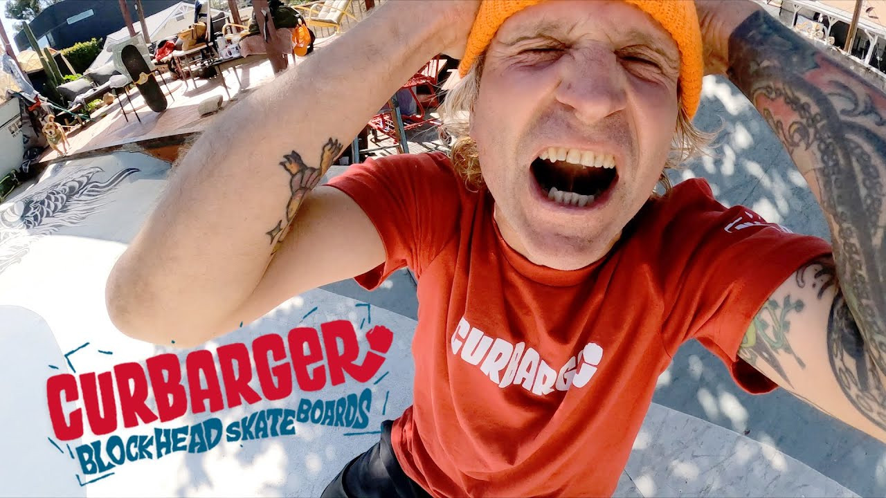Clayton Graul barged into Bonkersville backyard DIY to help Laban Pheidias and Jesse Hotchkiss Curbuild a new curb and then the curbuddies ripped the reds on the new Curbarger boards whilst sporting the new Curbarger T-shirts. Totally Curbonkers fun times! <br /><br />Grab a 9.25” or 10.0” Double Sided Curb board and/or make a statement about your love of barging curbs with the new Curbarger T’s and stickers available now on blockheadskateboards.com. <br /><br />Ron Cameron inked the all new art and also came up with the “Electric Company” inspired silhouette intro….I don’t know about you but we’re having a damn good time! <br /><br />Dave Bergthold