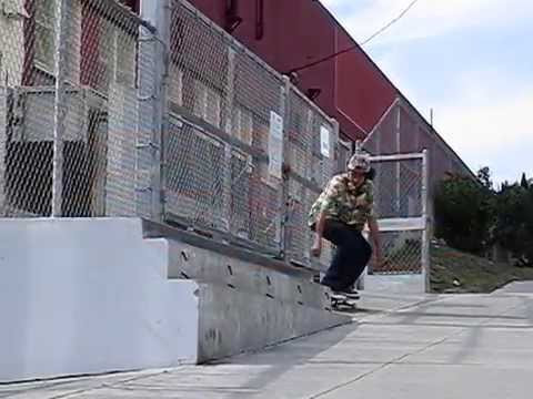 Nico Hiraga with a 50-50 tre flip out rocking the new Lakai x FTC pineapple kush Camby shoe in black canvas available now at<br /><br />shop.ftcsf.com