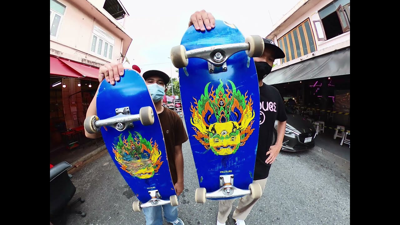 Fifa Tintarn and Beek Supavich hit the streets with the new TRK hunter old school deck from Preduce! Early (very early) 90s inspiration for the 10 x 31.5 shape, topped off with original TRK design, ready for chill cruising, serious street shredding, or hitting the skatepark or DIY transitions! Available now online at preduce.com with free Thailand shipping and fast/cheap worldwide postage options. Or come check it in person at @preduceshop or ask at your local skateshop!<br /><br />Video: Janchai Montrelerdrasme<br /><br />🔥 Follow us:<br />Facebook: http://fb.com/preduce<br />Skate Instagram: http://instagram.com/preduce_skateboards<br />Shop Instagram: http://instagram.com/preduceshop<br />💰 Online shop: https://www.preduce.com/collections/all<br />Line Official Account ID: https://lin.ee/O0KHV3J<br />#Preduce #PreduceShop #ThaiSkateboarding