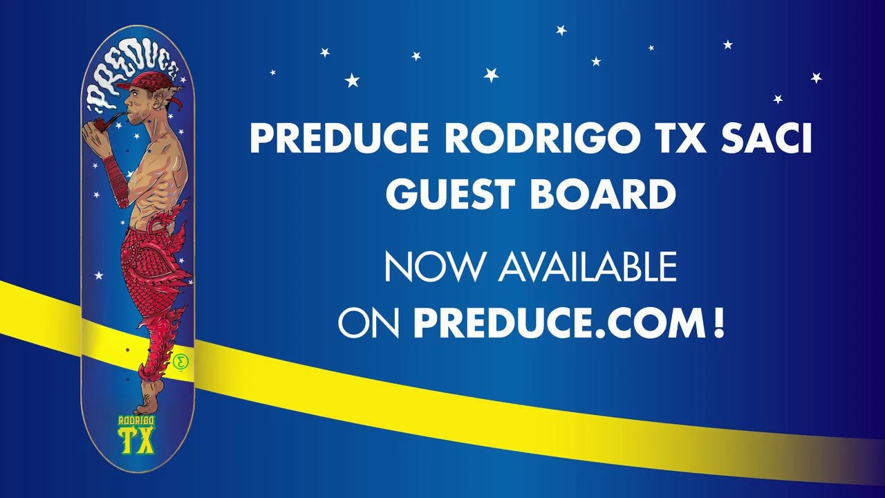 Rodrigo TX has been friend with Preduce for over 10 years and we're stoked to have his guest board out now! Available on preduce.com and at a good skate shop near you. <br /><br />Order here: http://bit.ly/preduceTX<br /><br />video by: Janchai Montrelerdrasme, Anthony Claravall, Patrik Wallner <br /><br /><br />ดูวีดีโอรึยัง!? Rodrigo TX ได้รู้จักกับทีมพรีดิ้วซ์เรามากว่า 10 ปีแล้ว พรีดิ้วซ์มีความยินดีเป็นอย่างยิ่งกับ Rodrigo TX ที่ได้ออกแผ่นสเก็ตลายพิเศษนี้ขึ้นมา ออกแบบโดย TRK ซื้อแผ่นลายใหม่นี้ได้แล้วที่ร้านพรีดิ้วซ์หรือซื้อออนไลน์ที่ www.preduce.com!<br /><br /><br /><br />🔥 Follow us:<br />Facebook: http://fb.com/preduce<br />Skate Instagram: http://instagram.com/preduce_skateboards<br />Shop Instagram: http://instagram.com/preduceshop<br />💰 Online shop: https://www.preduce.com/collections/all<br />#Preduce #PreduceShop #ThailandSkateboarding #preducexrodrigotx