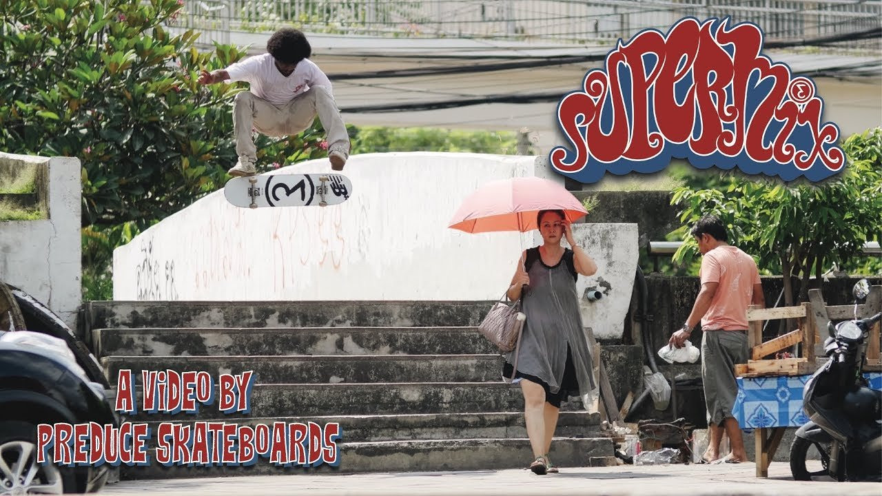 ชมวีดีโอพรีดิ้วซ์ "ซุปเปอร์มิ๊กซ์" ได้แล้ว!<br /><br />SuperMix, a video by Preduce skateboards<br /><br />Directed and filmed by Janchai Montrelerdrasme<br /><br />Featuring:<br />Jasper Dohrs<br />Geng Jakkarin<br />Joseph Sirinut<br />Aod Suriyan<br />Fifa Tintan<br />Lert Saeri<br />Tao Kitpullap<br />Absar Lebeh<br />Kyle Brown<br />Demit Cuevas<br />Levi Adams<br /><br />VIDEO CHAPTERS<br />00:00 - Intro<br />02:49 - Aod Suriyan's part<br />06:33 - Joseph Sirinut's part<br />10:23 - Fifa Tintarn's part<br />13:38 - Friend's part<br />17:51 - Kyle Brown's part<br />19:32 - Preduce Team (Lert, Absar, Tao)<br />25:22 - Geng Jakkarin's part<br />29:56 - Jasper Dohrs's part<br />36:12 - Credits and Outtro<br /><br /><br /><br />www.preduce.com