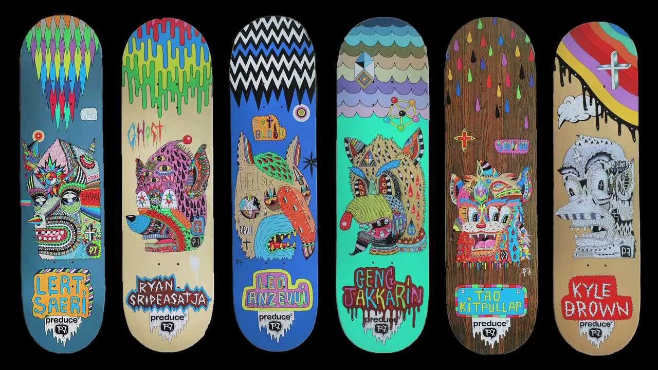 Our new deck series, the "Dark Beast" series designed by Thai artist P'7, is dropping in September. Here's a little teaser for the series. <br /><br />Filmed by Janchai Montrelerdrasme<br /><br />Edited by Op Sudasna<br /><br />Preduce.com