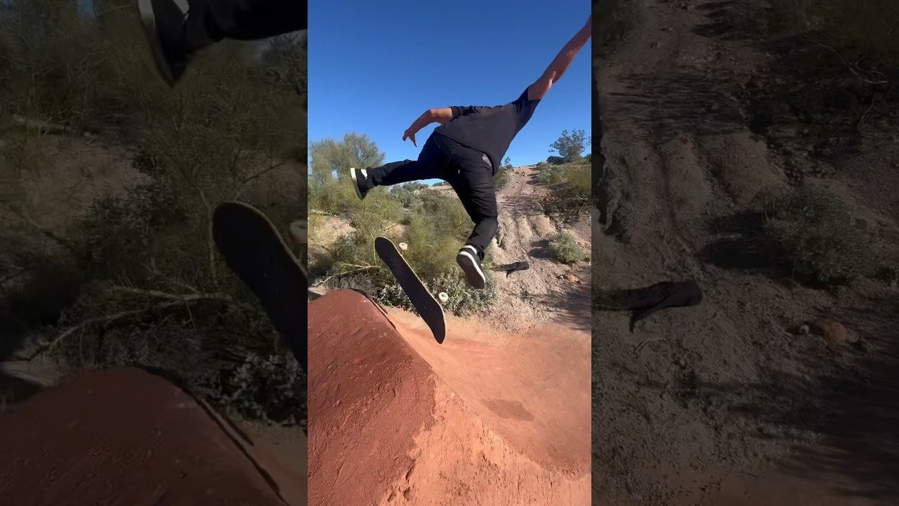 @JasonParkSucks skating dirt in AZ 🌵<br />#jasonpark #skateboarding #ahappymediumskateboarding