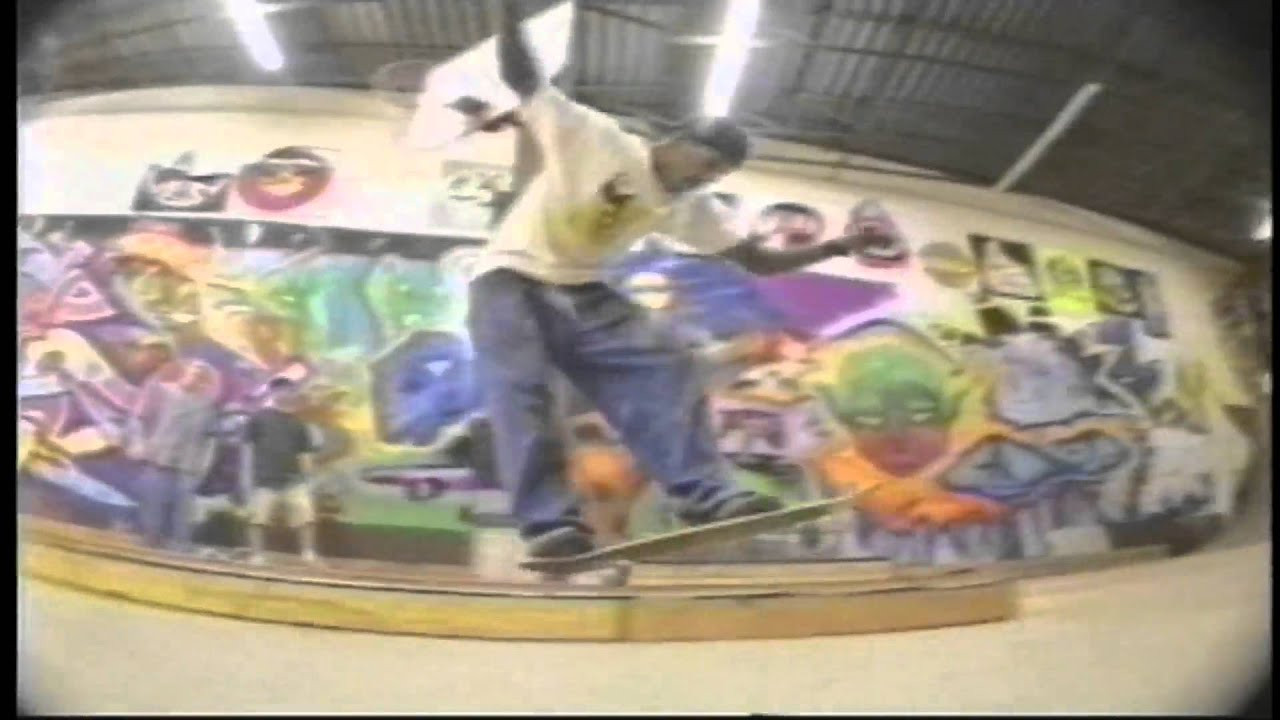 Jahmal Williams and Panama Dan from Toy Machine Live! 1994 skateboard video.