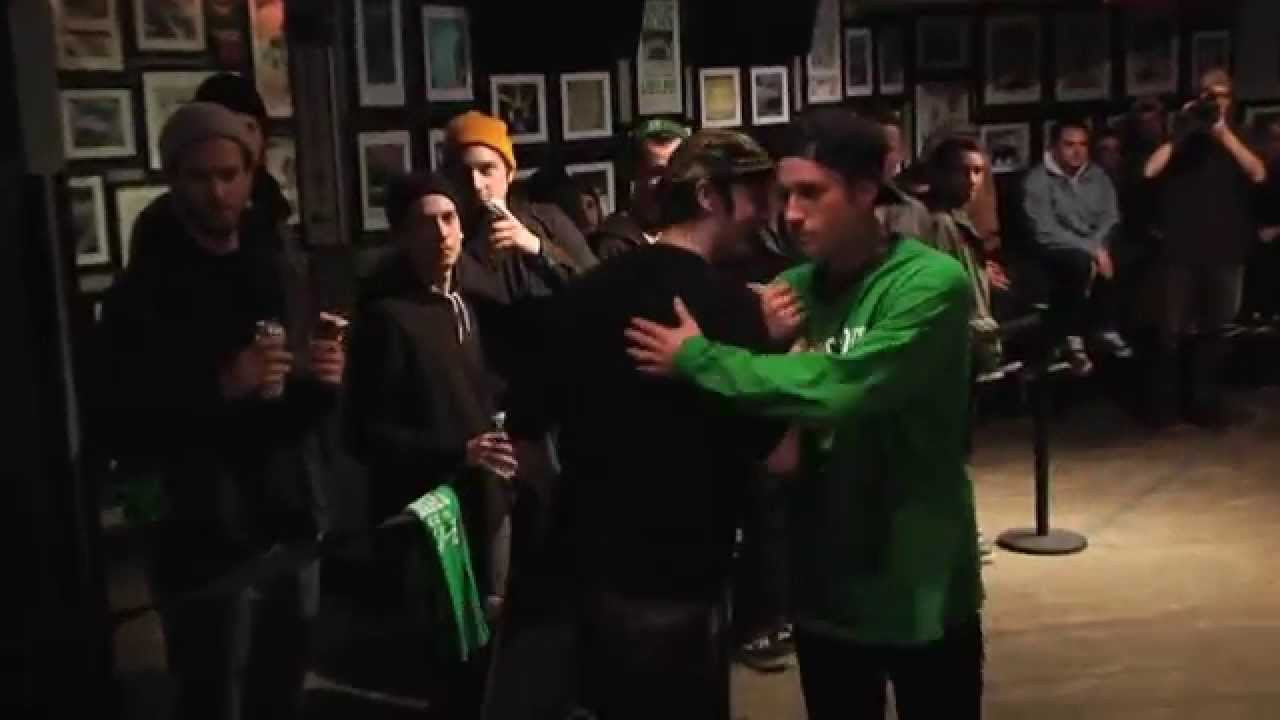 Quarterfinals - Shawn Macmillan VS Curt Daley<br /><br />Everyone loves a good game of S.K.A.T.E., and most grown-ass men enjoy drinking adult beverages when spectating their favorite recreational activity. Why not put them together and have a game inside a bar?<br /><br />That was the line of thinking 3 years back when we teamed up with Converse to present the first Battle at the BARrics game of S.K.A.T.E at The North Star Bar.<br /><br />3 years later this event has become a tradition that marks the beginning of Spring here in Boston.<br /><br />On Sunday March 15th, 2015 we invited 16 of New England's finest flatgrounders to take part in this annual tradition.<br /><br />Thanks to generous support from the awesome folks at Converse we were able to up the ante and offer $800 in cash prizes.<br /><br />Tricks were done, PBR's were drunk, brackets were busted, and a great time was had by all!<br /><br />Many thanks go out to Converse CONS, Pabst Blue Ribbon, SmlTalk, and the North Star Boston for making this event possible.<br /><br />Filmed by Rob Fraebel and Michael Cirelli<br />Edited by Rob Fraebel<br /><br />Watch all of this BARrics games in this playlist - https://www.youtube.com/playlist?list=PLL3Nf9OsRfyguqSnFwRzImSYq96ap1zJD<br /><br />Follow us @orchardshop or visit www.OrchardShop.com to stay up to date for tons of different Boston Skateboarding action.