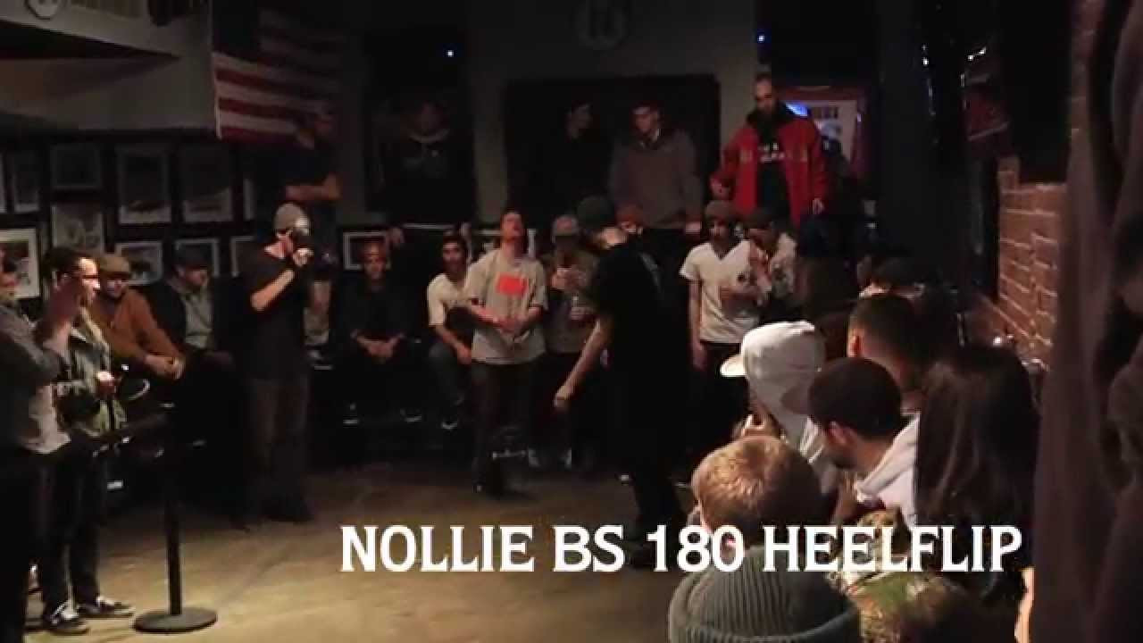 Quarterfinals - Jason Ross VS Ariel Perl<br /><br />Everyone loves a good game of S.K.A.T.E., and most grown-ass men enjoy drinking adult beverages when spectating their favorite recreational activity. Why not put them together and have a game inside a bar?<br /><br />That was the line of thinking 3 years back when we teamed up with Converse to present the first Battle at the BARrics game of S.K.A.T.E at The North Star Bar.<br /><br />3 years later this event has become a tradition that marks the beginning of Spring here in Boston.<br /><br />On Sunday March 15th, 2015 we invited 16 of New England's finest flatgrounders to take part in this annual tradition.<br /><br />Thanks to generous support from the awesome folks at Converse we were able to up the ante and offer $800 in cash prizes.<br /><br />Tricks were done, PBR's were drunk, brackets were busted, and a great time was had by all!<br /><br />Many thanks go out to Converse CONS, Pabst Blue Ribbon, SmlTalk, and the North Star Boston for making this event possible.<br /><br />Filmed by Rob Fraebel and Michael Cirelli<br />Edited by Rob Fraebel<br /><br />Watch all of this BARrics games in this playlist - https://www.youtube.com/playlist?list=PLL3Nf9OsRfyguqSnFwRzImSYq96ap1zJD<br /><br />Follow us @orchardshop or visit www.OrchardShop.com to stay up to date for tons of different Boston Skateboarding action.